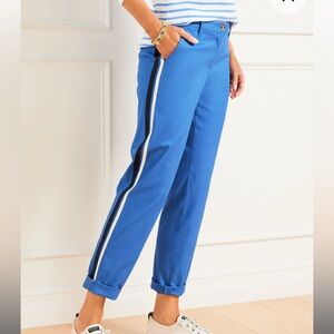 Relaxed Chinos Blue with Side Stripe Size 12